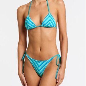 Triangl Swim Vinca Sour Stripe Blue Terry Bikini set